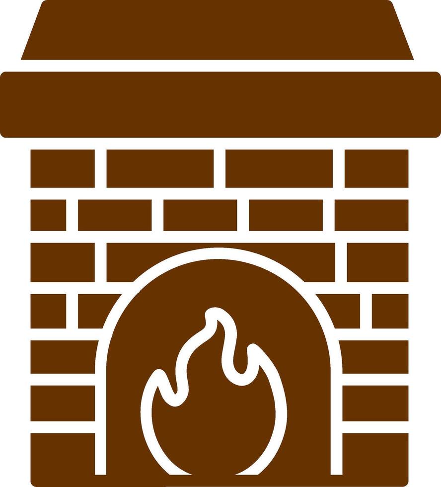 icono de vector de chimenea