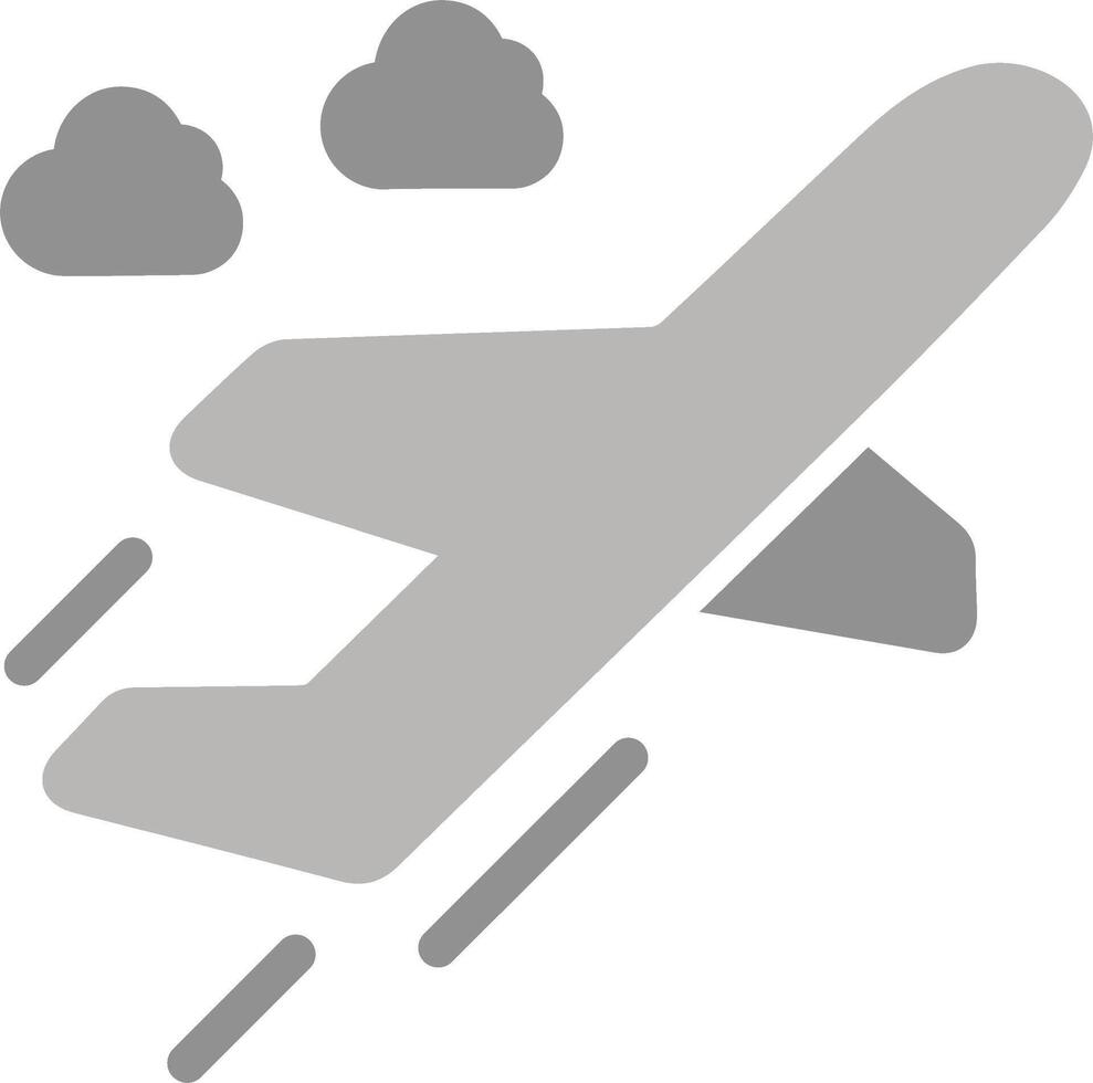 icono de vector de despegue de vuelo