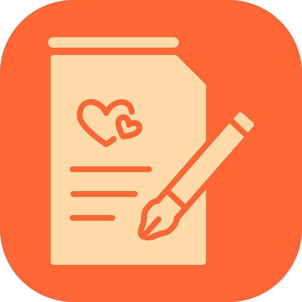 Marriage Contract Vector Icon