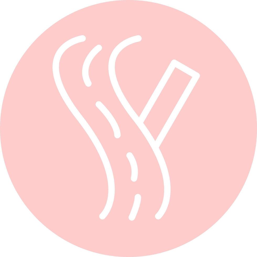 Linked Road Sign Vector Icon