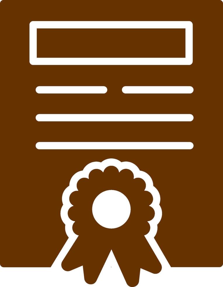 icono de vector de certificado