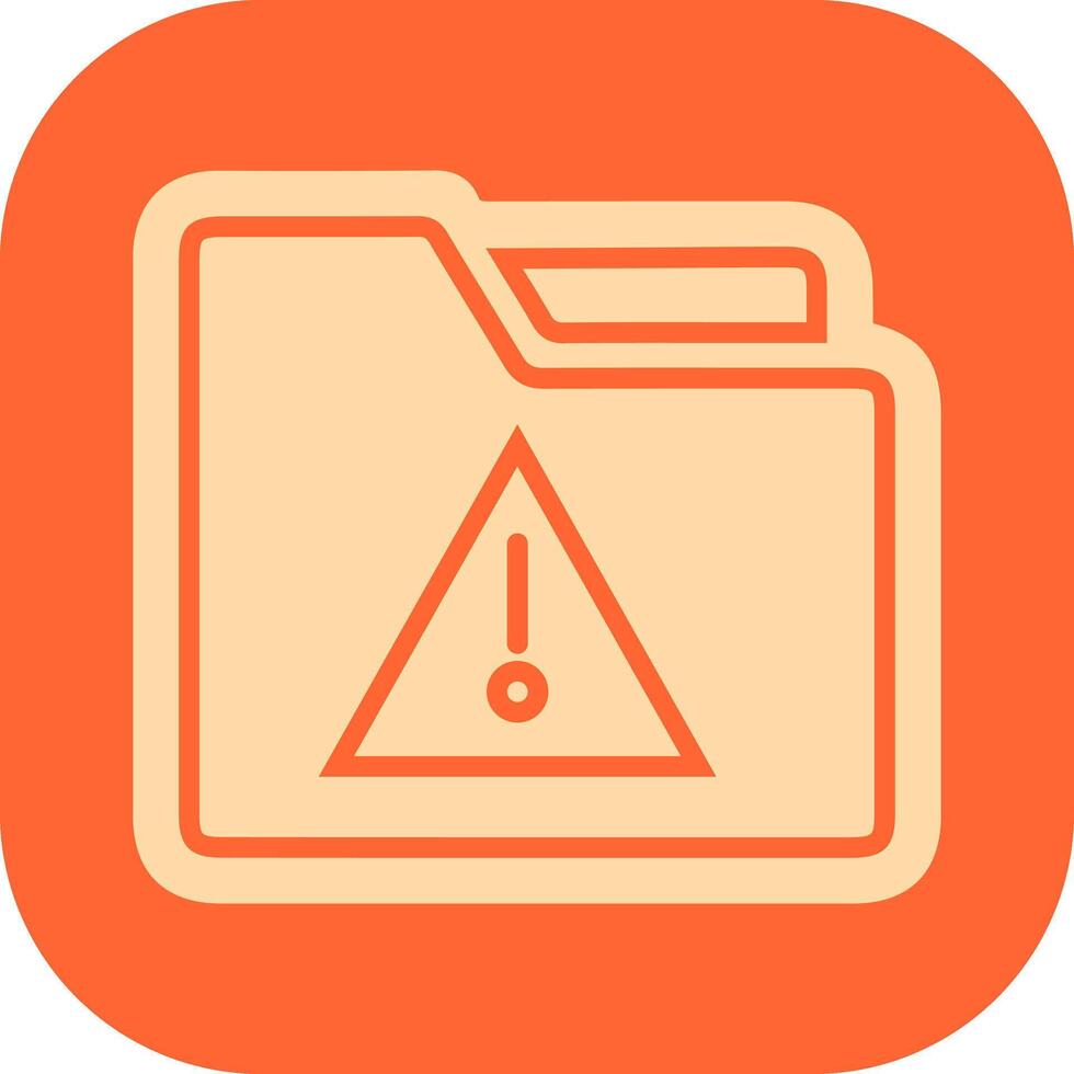 Alert Folder Vector Icon