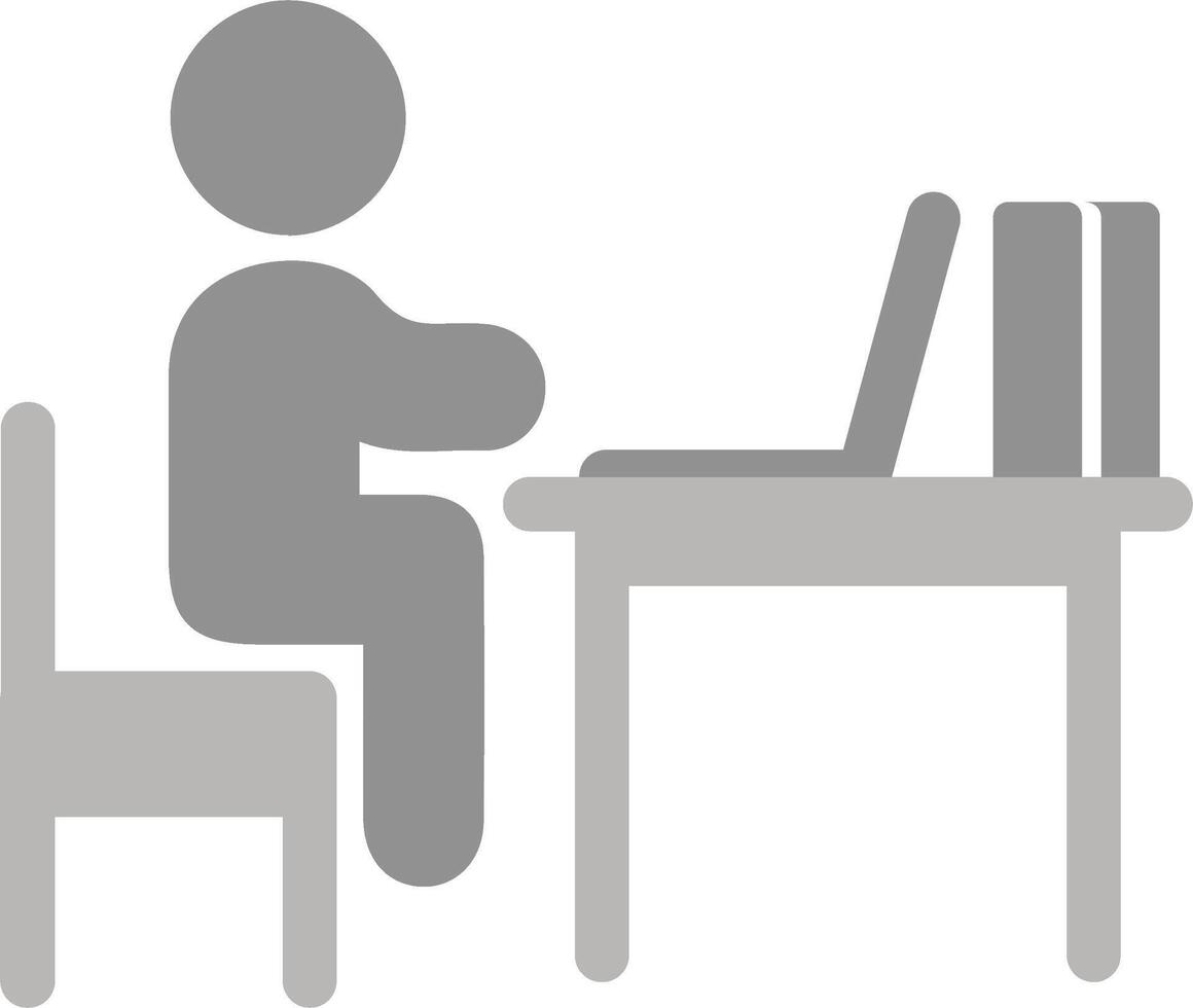 Studying Desk Vector Icon