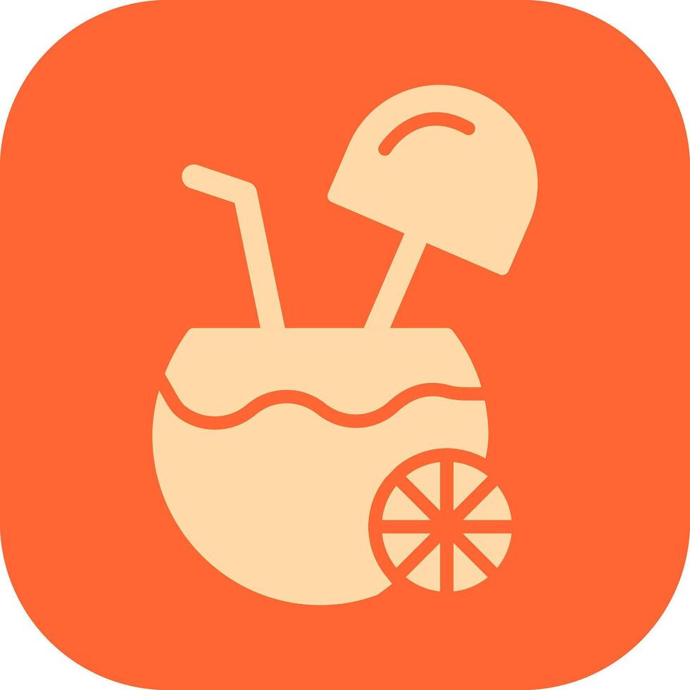 Coconut Drink Vector Icon