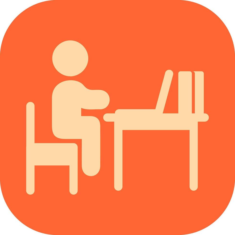 Studying Desk Vector Icon