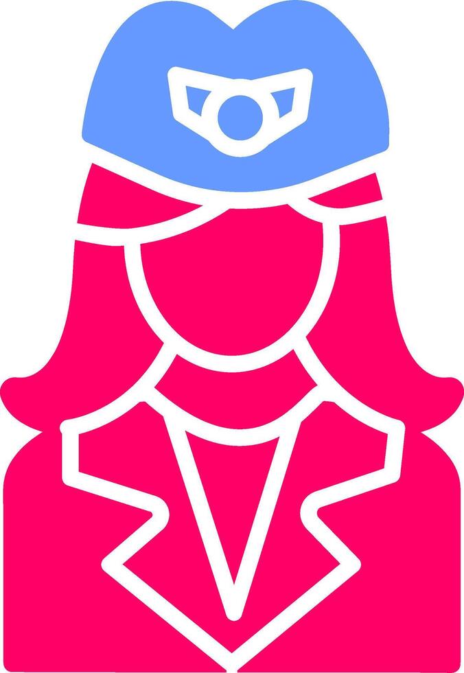 Flight Attendant Vector Icon