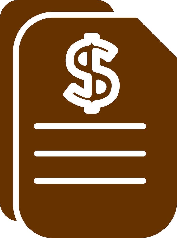 Dollar Document Vector Icon