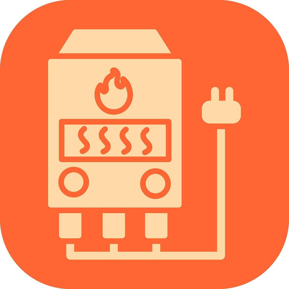 Electric Furnace Vector Icon