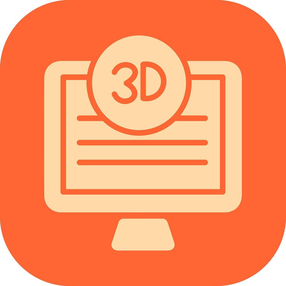 3D Quality Screen Vector Icon