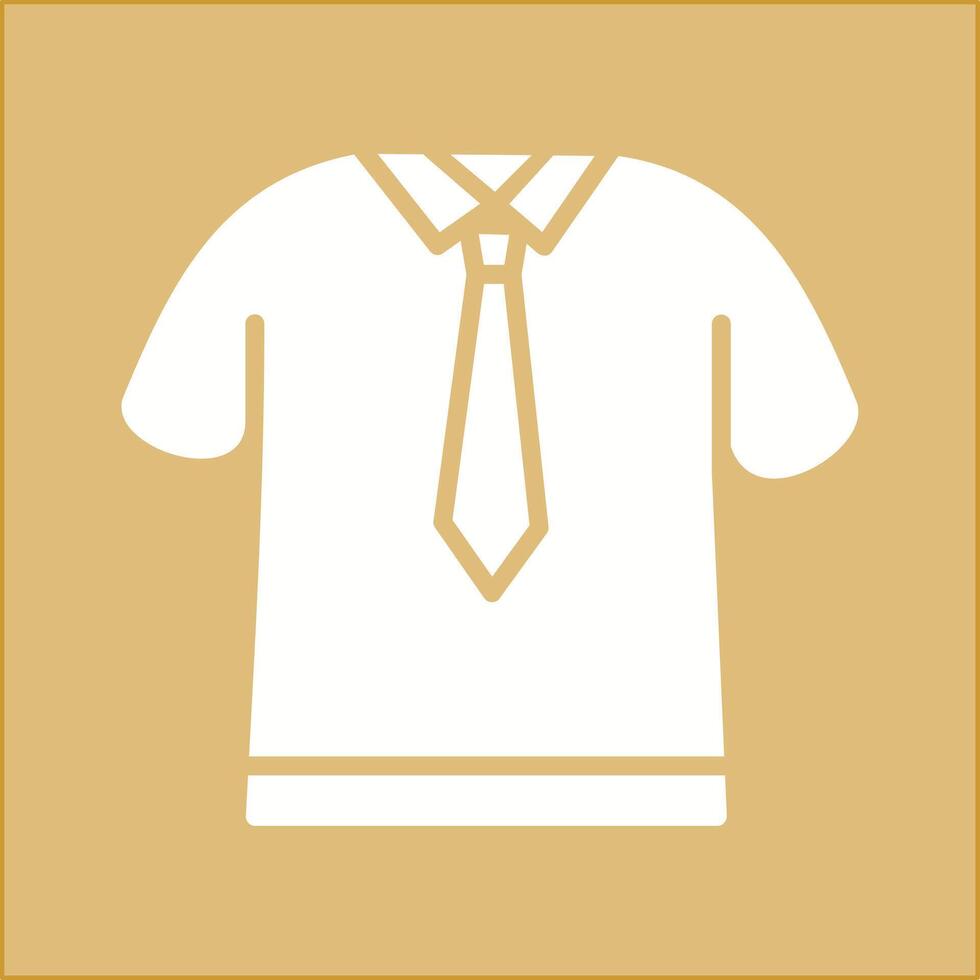 icono de vector de camisa y corbata