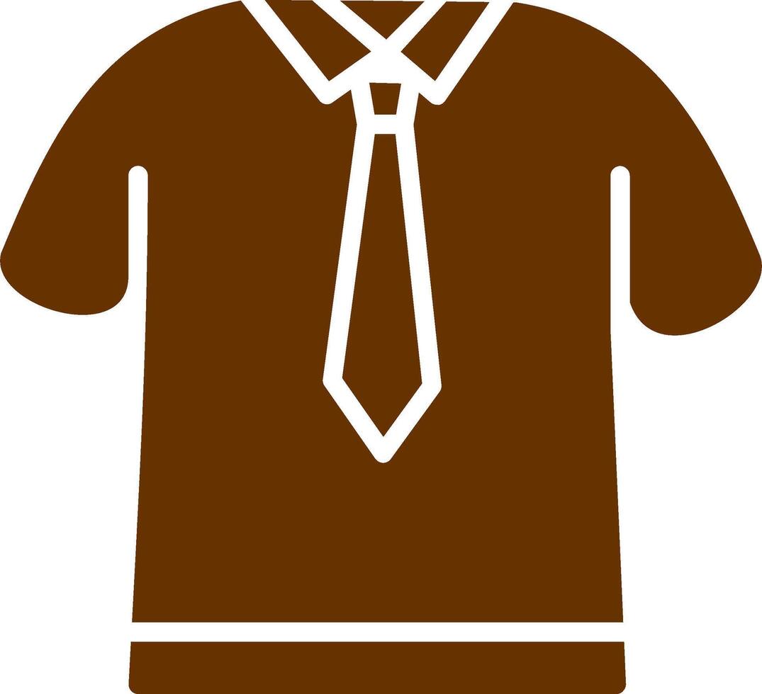 icono de vector de camisa y corbata