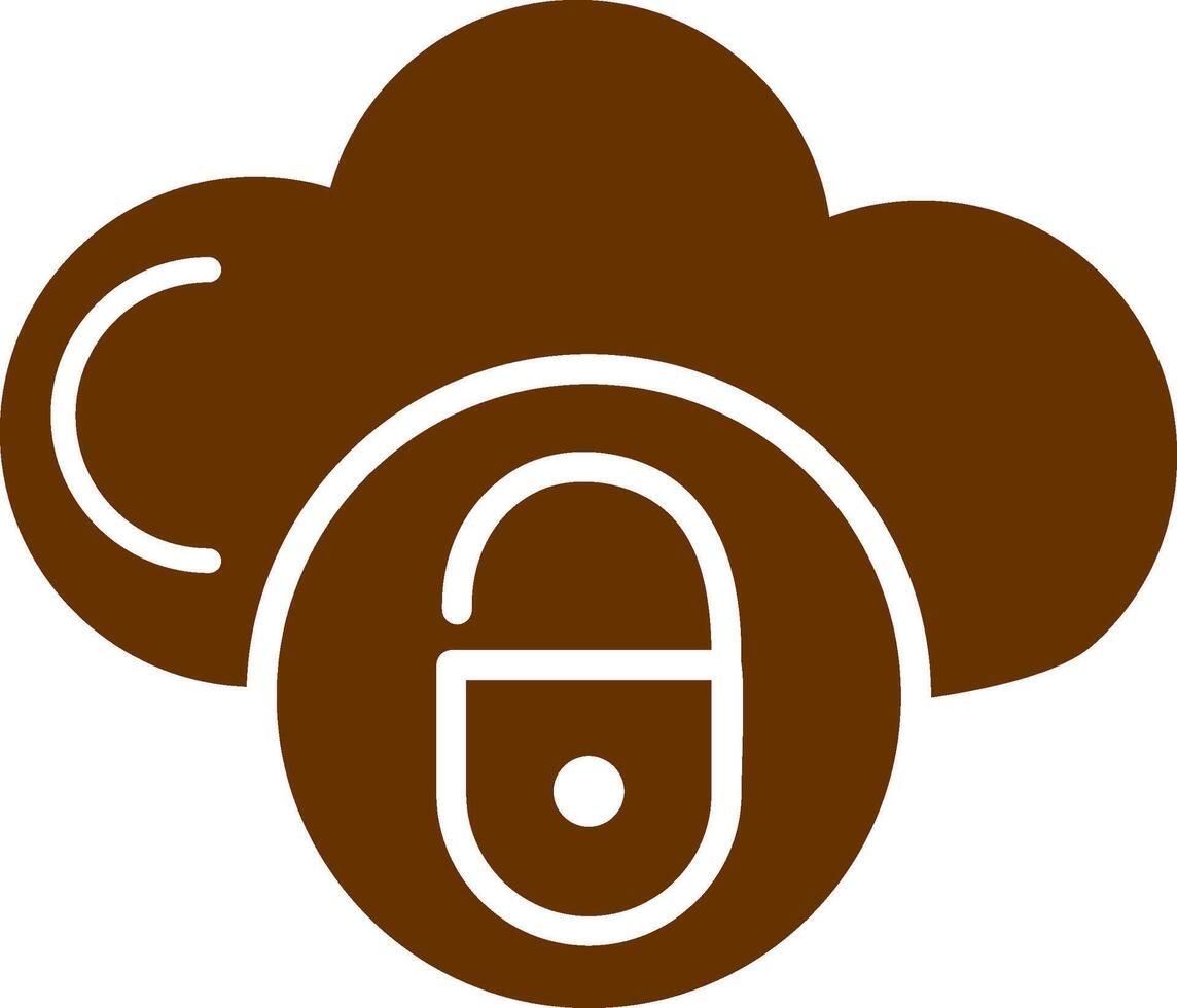 Secure Cloud Vector Icon