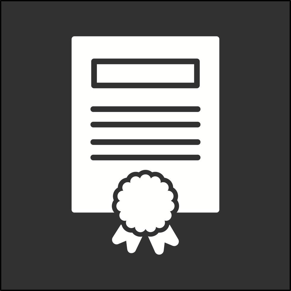 icono de vector de certificado