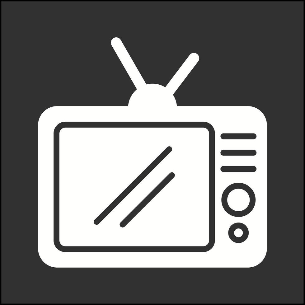 icono de vector de televisor