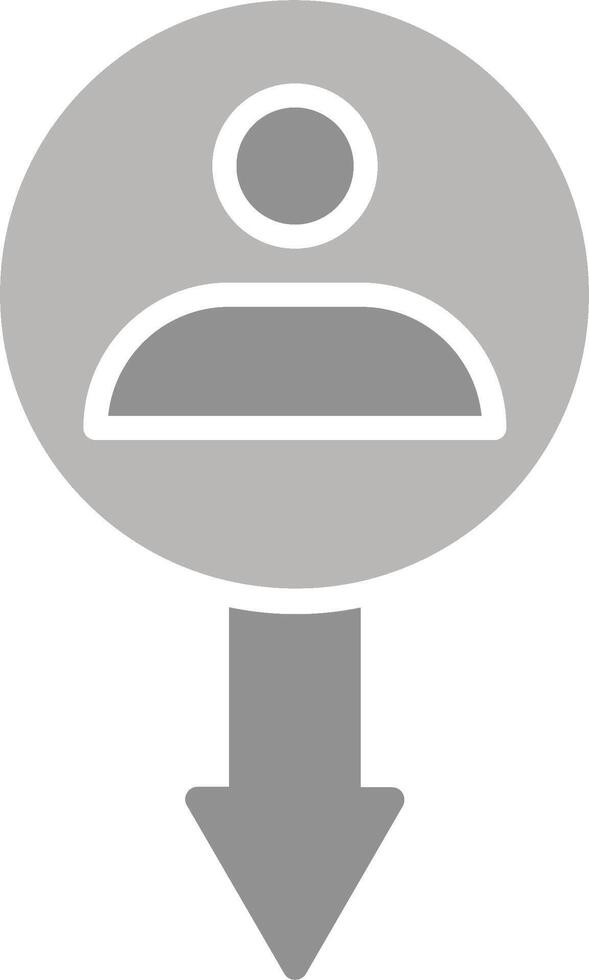 User Down Vector Icon