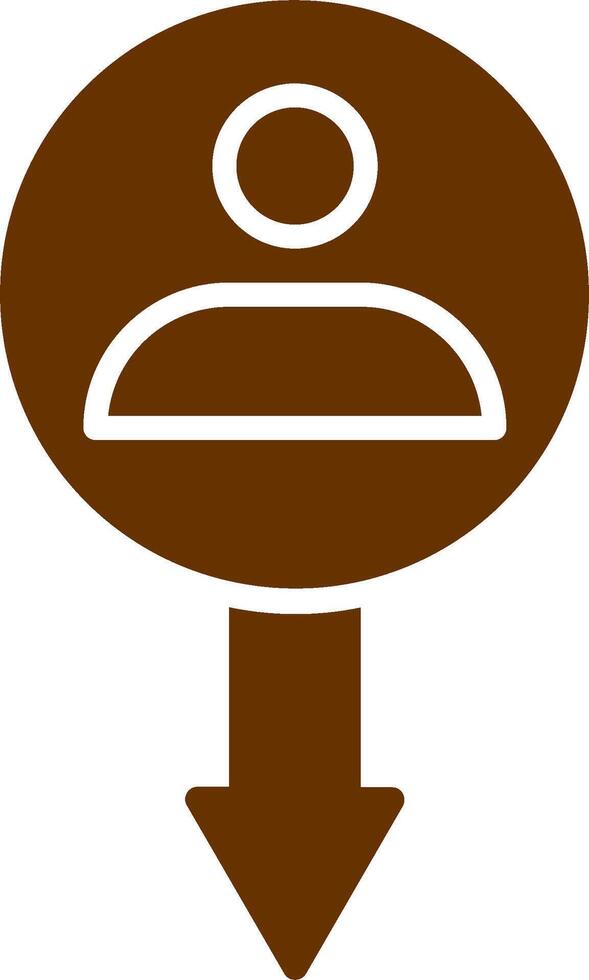 User Down Vector Icon