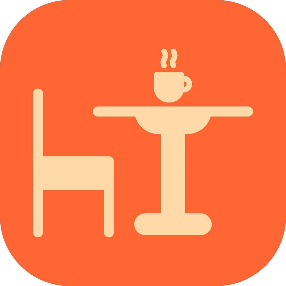 icono de vector de mesa de té