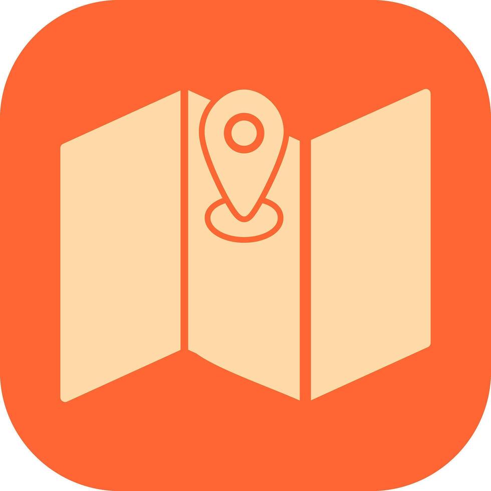 Folded Map Vector Icon