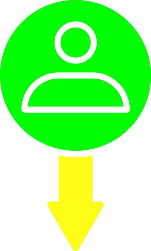 User Down Vector Icon