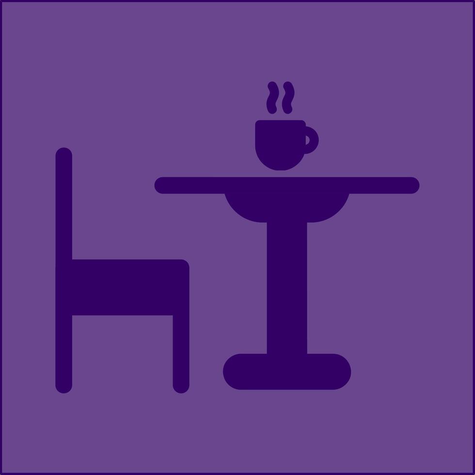 icono de vector de mesa de té