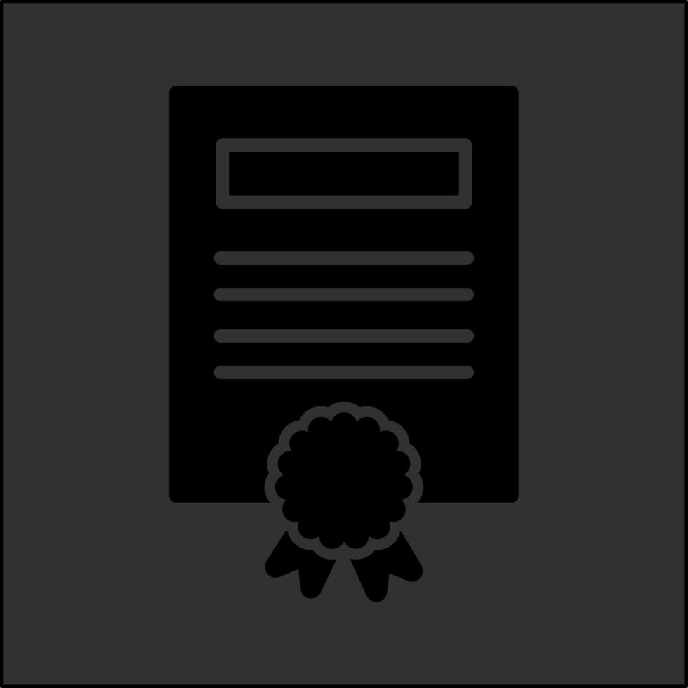 icono de vector de certificado