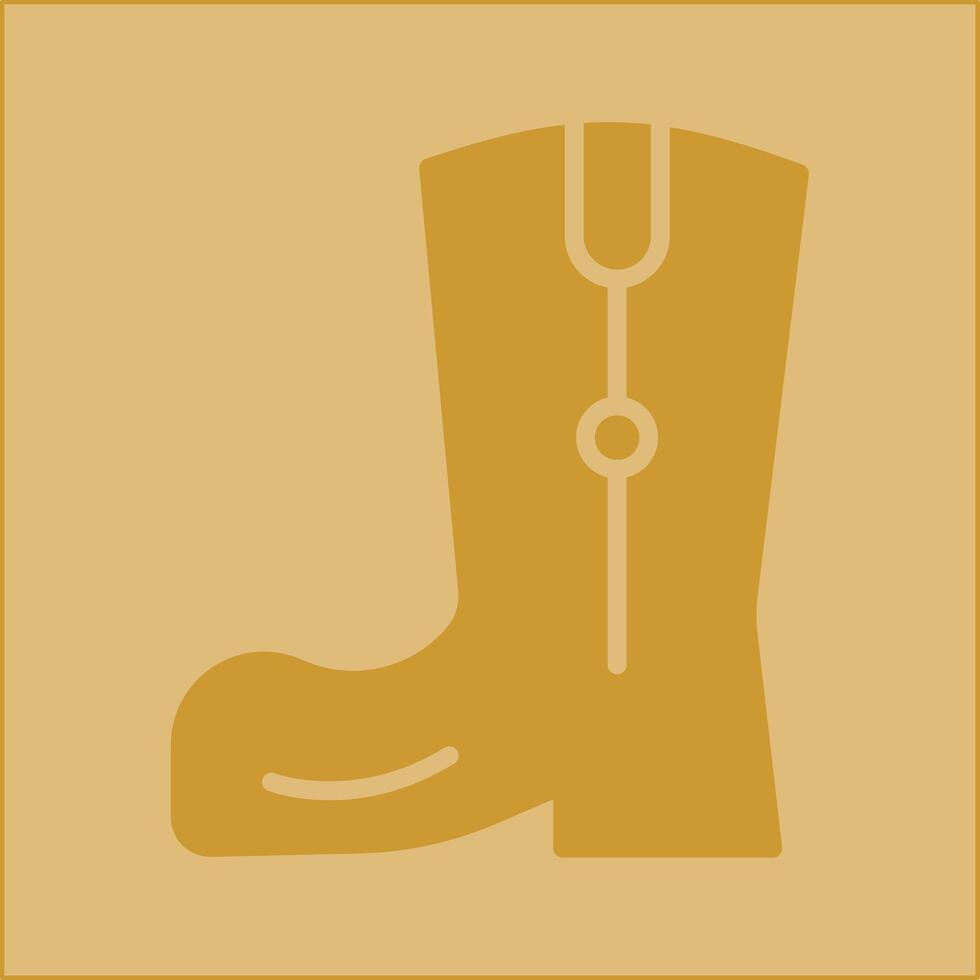 icono de vector de bota de vaquero