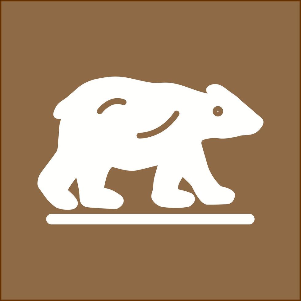 icono de vector de oso polar