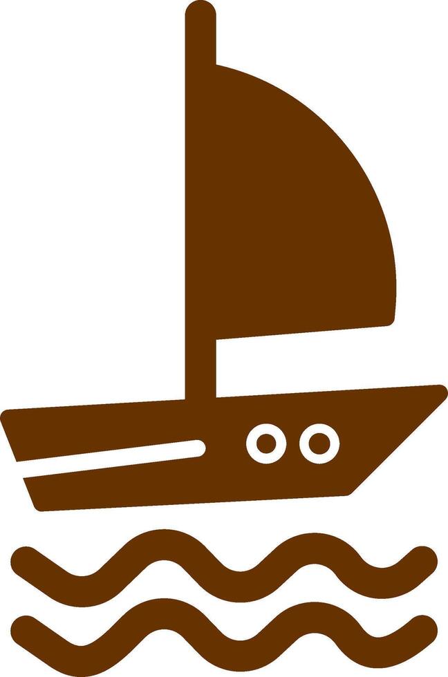 icono de vector de barco