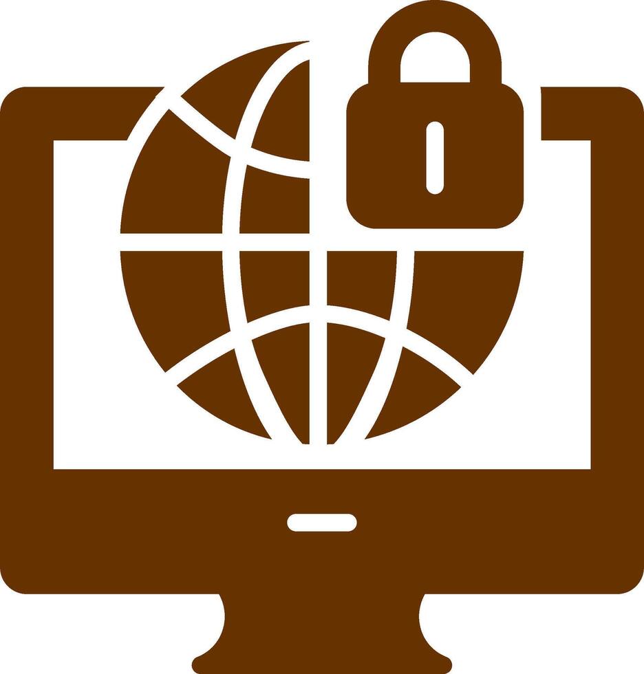 icono de vector de seguridad de internet