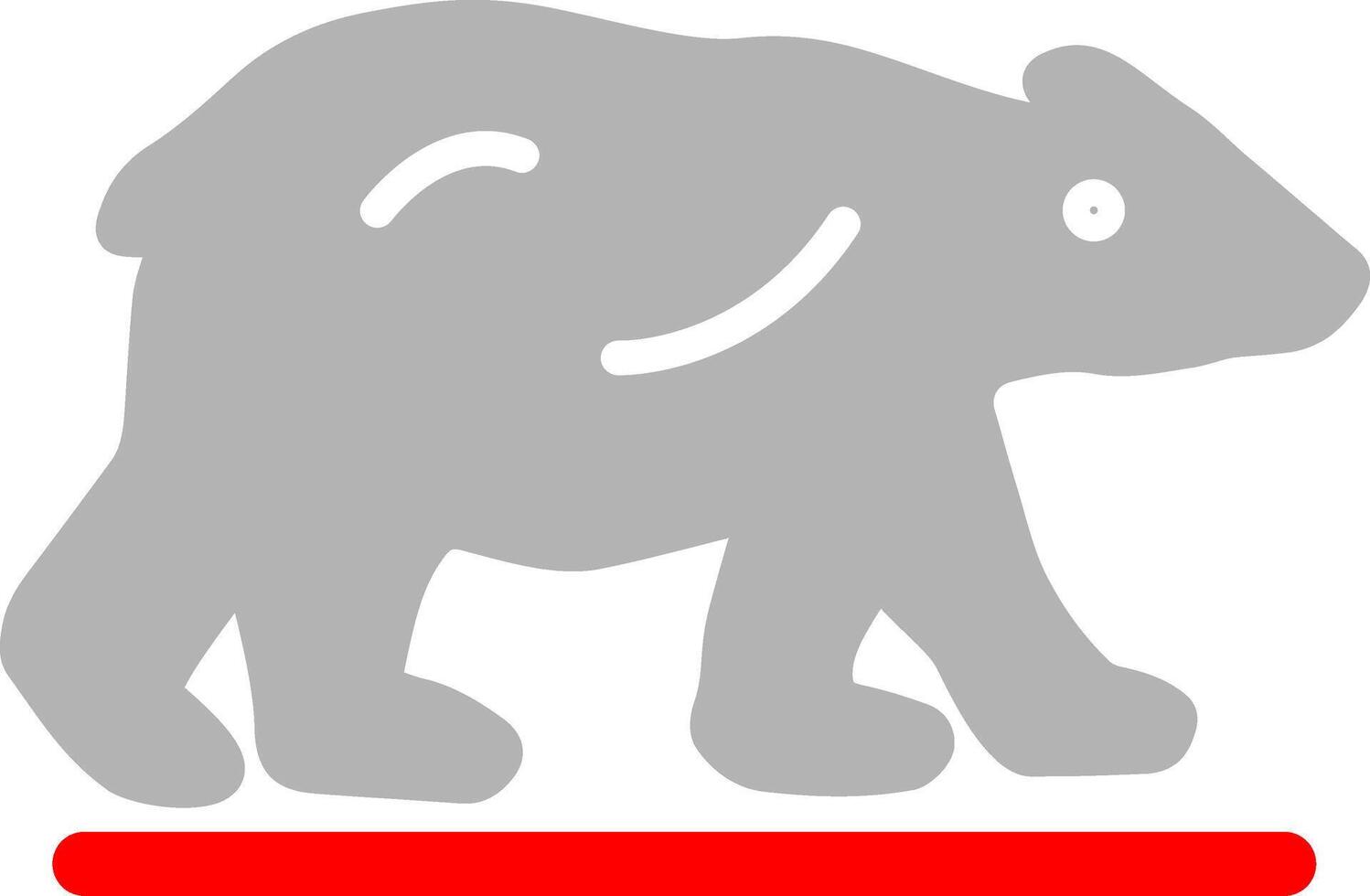 icono de vector de oso polar