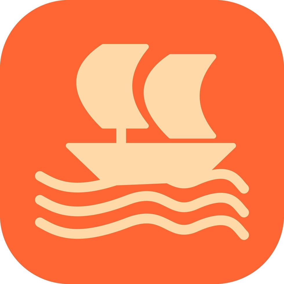 icono de vector de barco