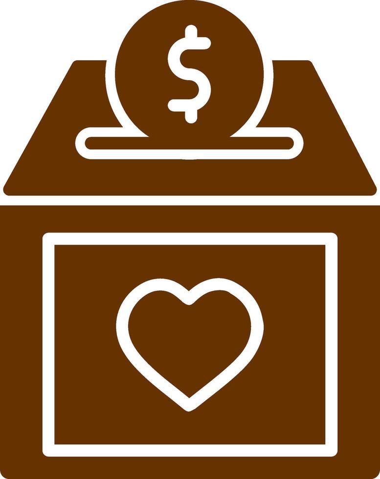 Charity Box Vector Icon