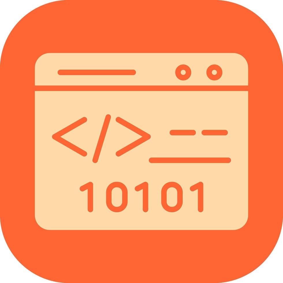 Binary Website Vector Icon