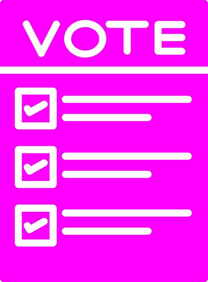 Ballot Paper Vector Icon