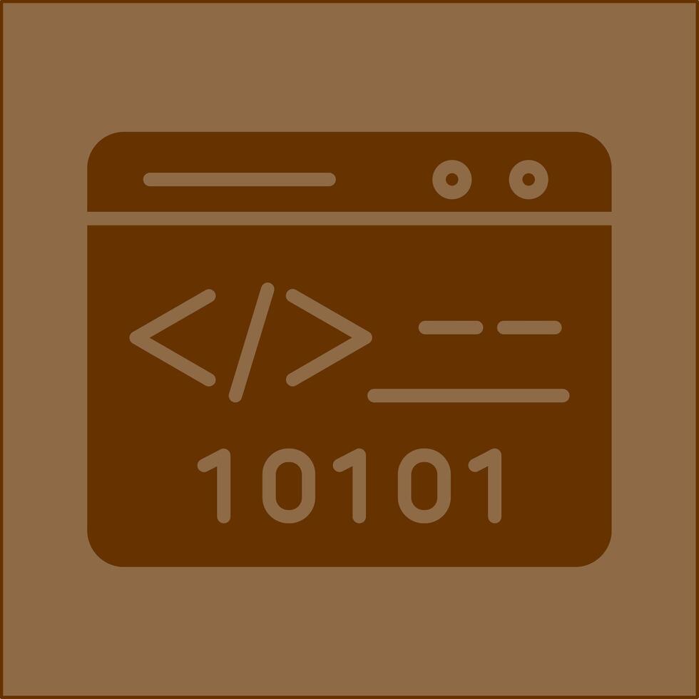 Binary Website Vector Icon