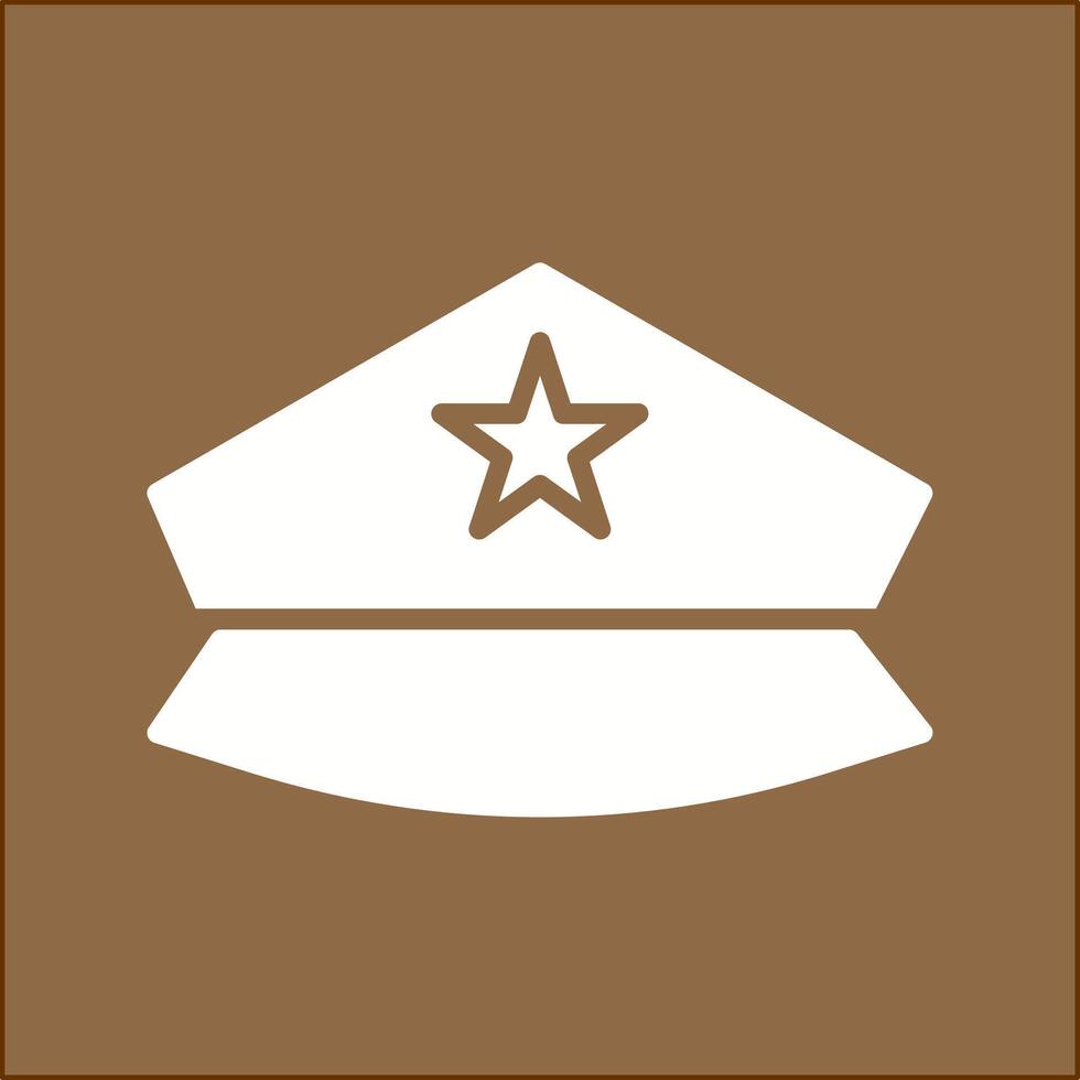 icono de vector de sombrero de policía