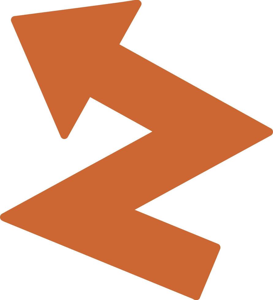 ZigZag Arrow Vector Icon