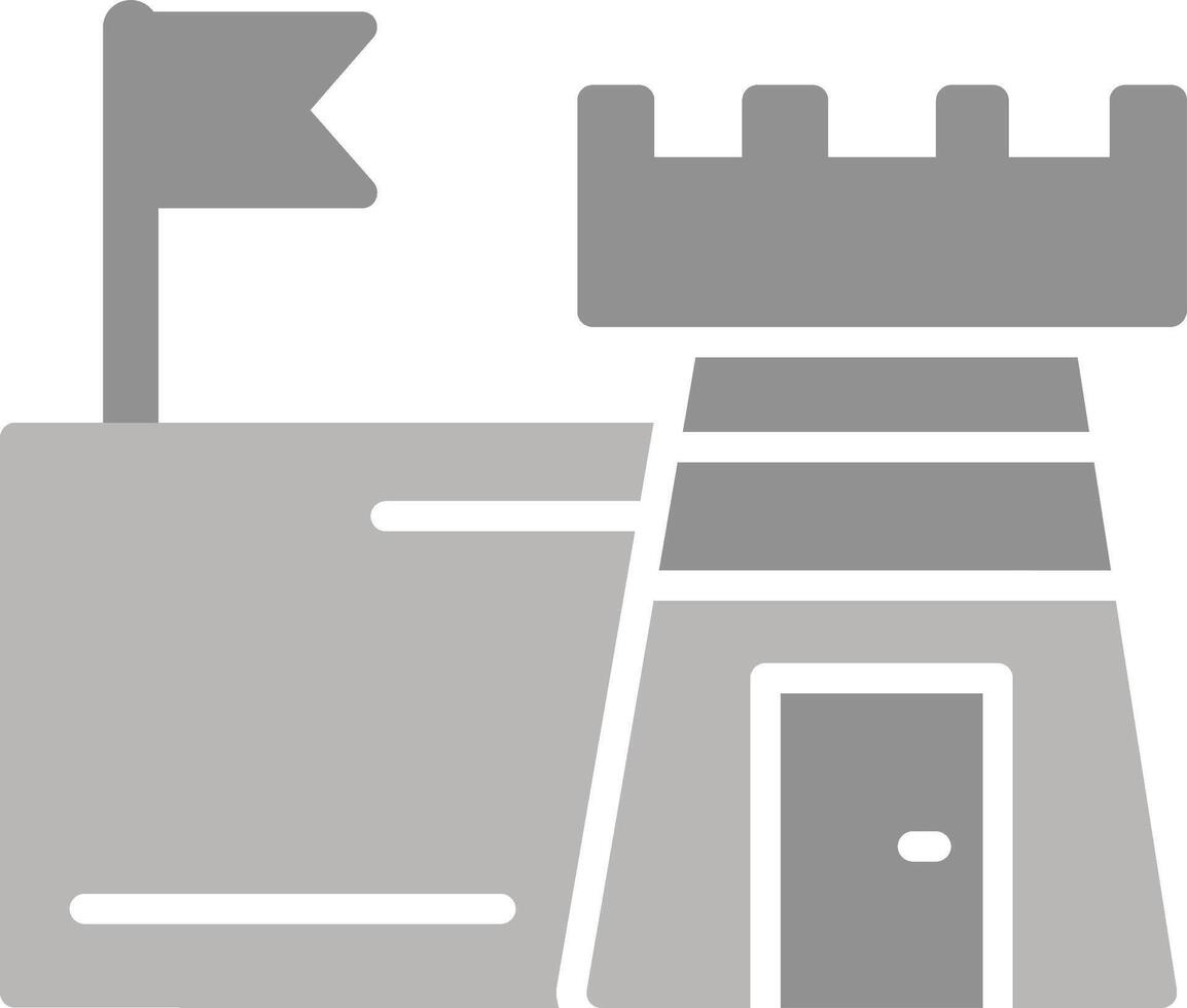 Castle with Flag Vector Icon