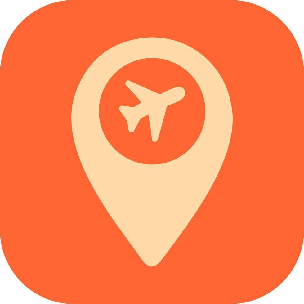 Airport Location Vector Icon