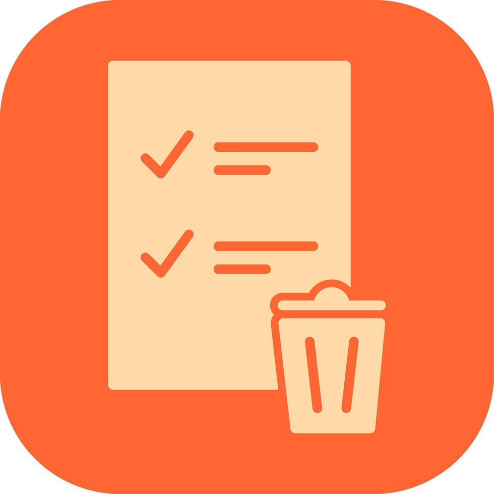 Trash List Vector Icon