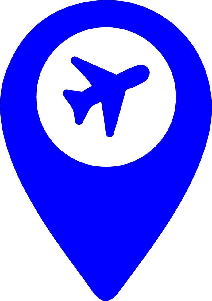 icono de vector de ubicación del aeropuerto