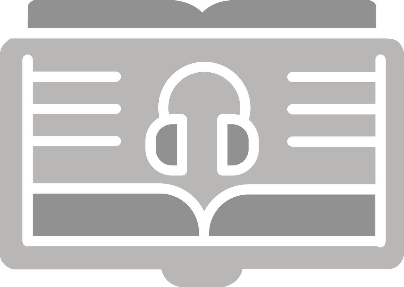 icono de vector de libro de audio