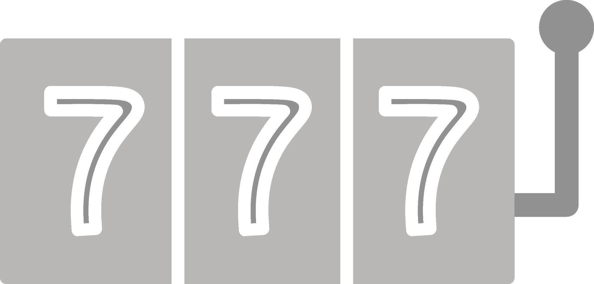 Slot Machine with Sevens Vector Icon