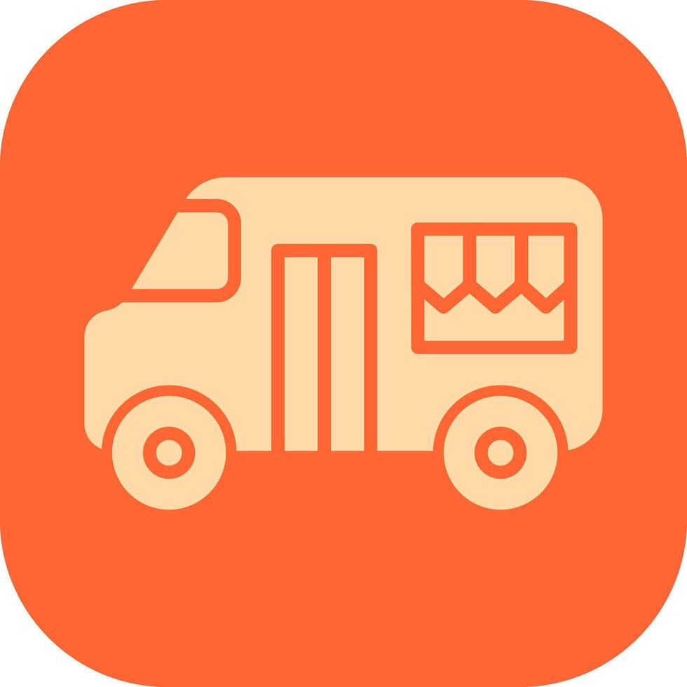 Fast Food Truck Vector Icon