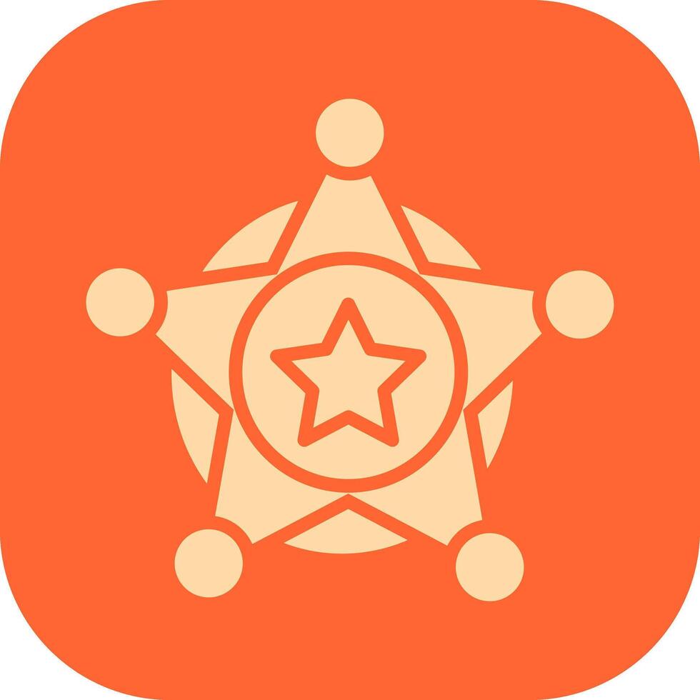 Sheriff Badge Vector Icon
