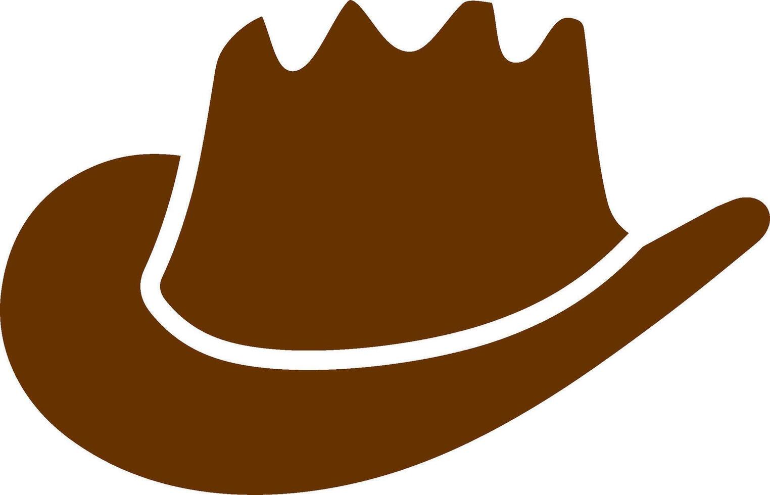 icono de vector de sombrero de vaquero
