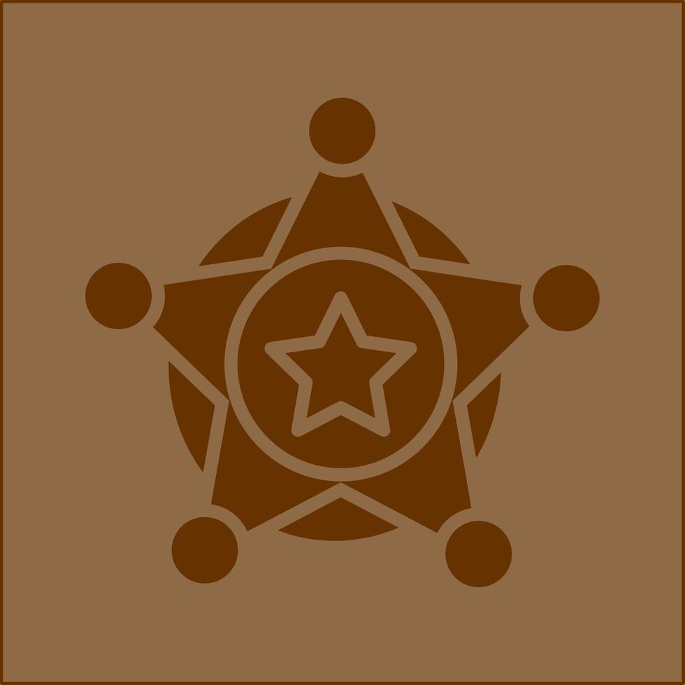 Sheriff Badge Vector Icon