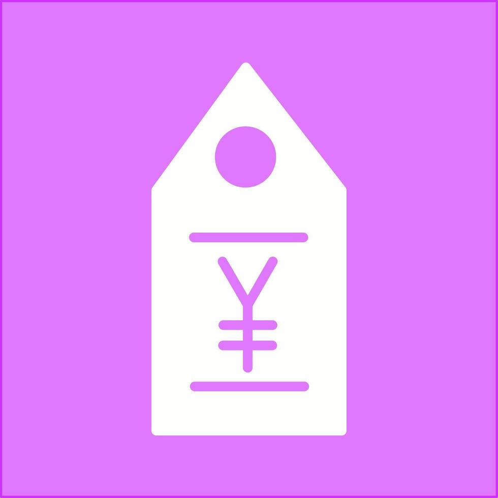 Yen Tag Vector Icon