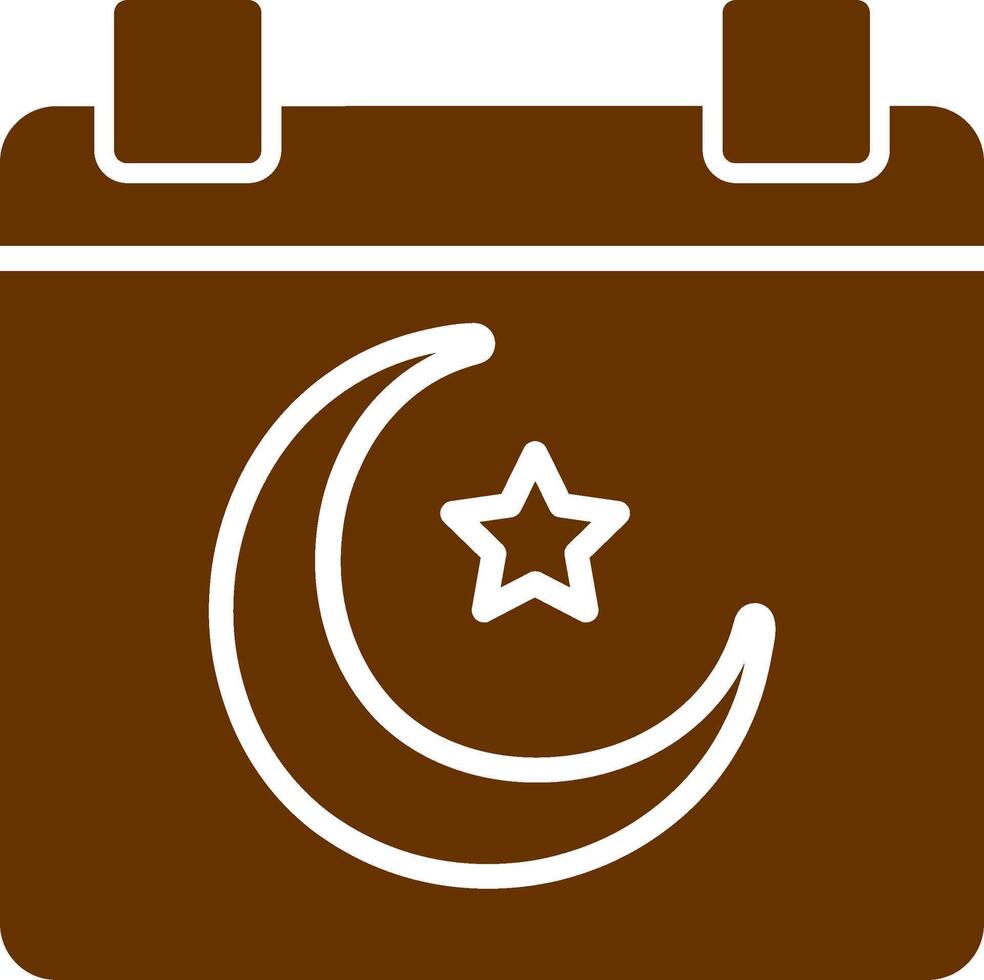 Islamic Calendar Vector Icon