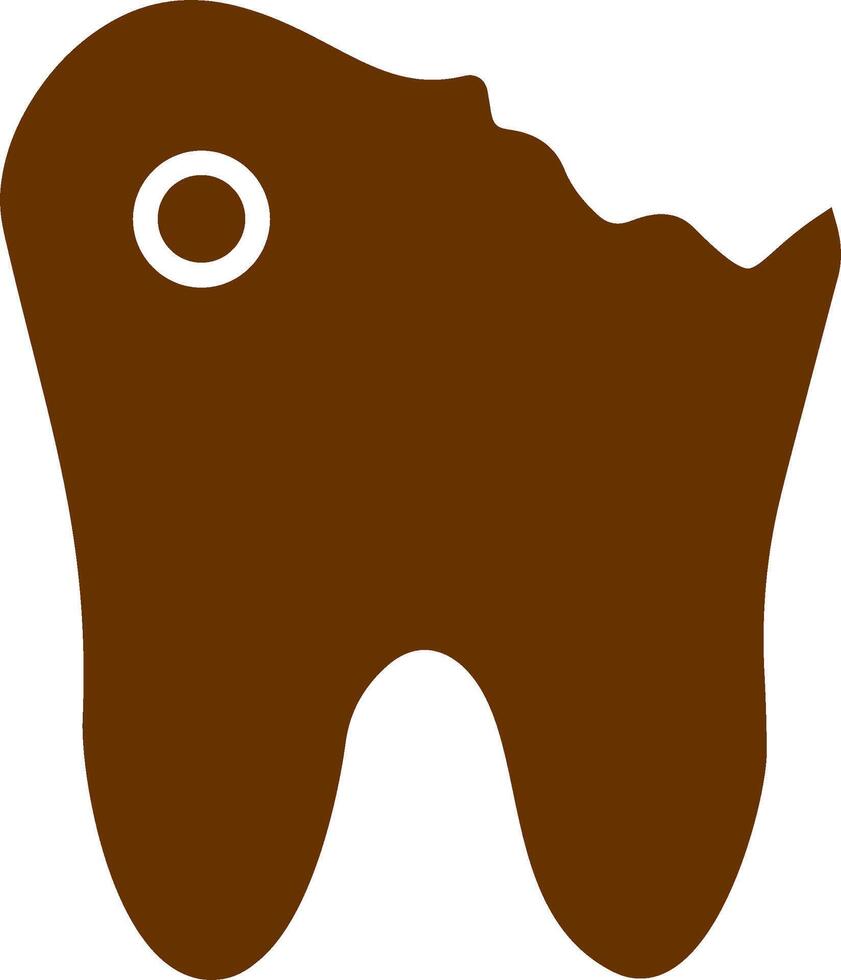 icono de vector de caries